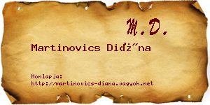 Martinovics Diána névjegykártya