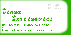 diana martinovics business card